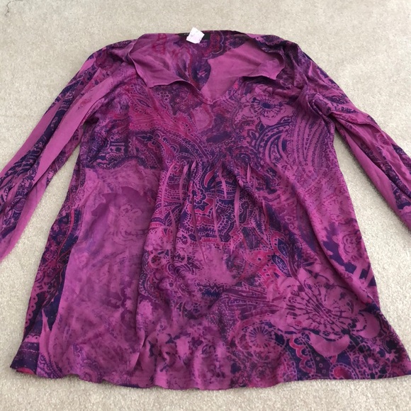 Tops - Purple paisley boho top
